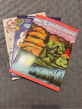 NEW Set of 3 Advanced Coloring Books